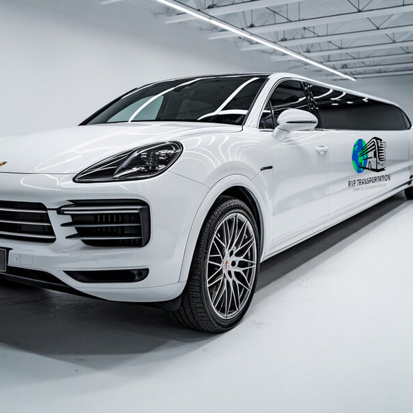 white-porsche-limo exterior